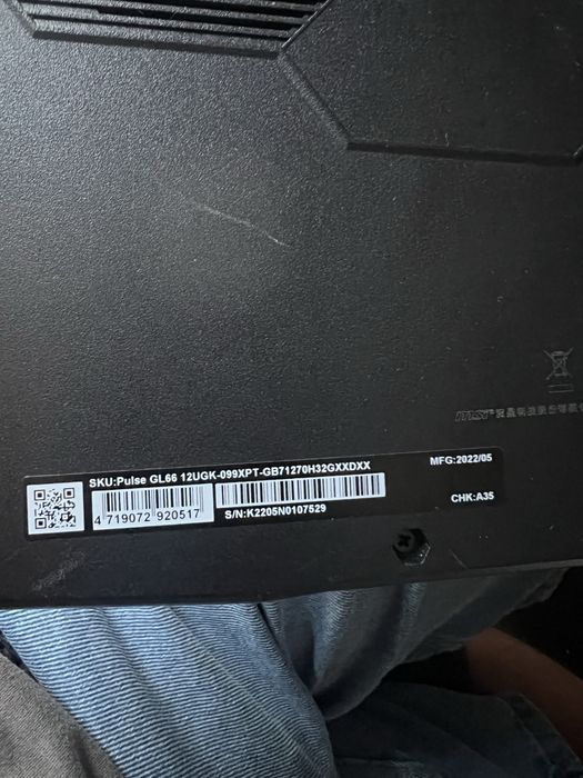 Laptop / Portatil MSI Pulse GL66 12UGK i7 12700H + Nvidia RTX 3070