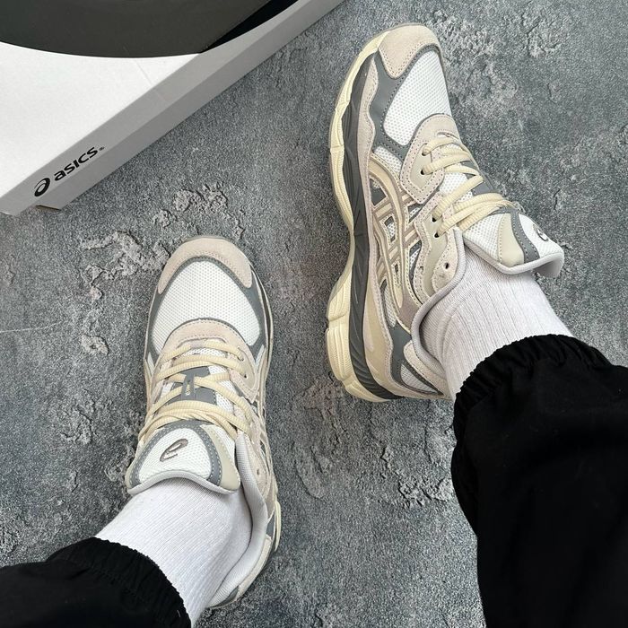 Кросівки Кроссовки ASICS Gel-NYC beige grey Бежевий Сірий Бежевый Серый Кросовки демісезон