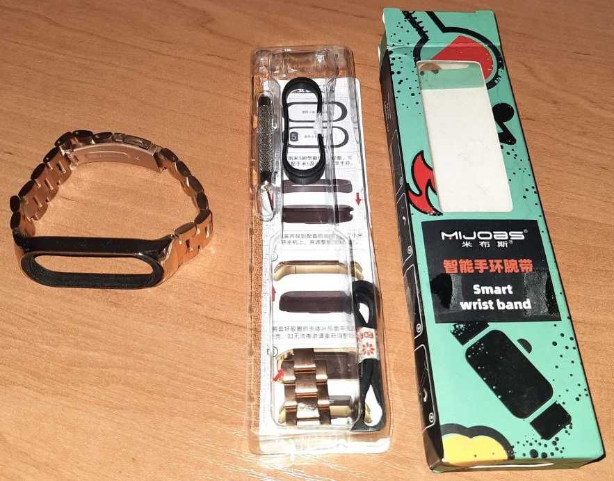 Металевий ремінець Mijobs Q-MBS001 для Xiaomi Mi Band 3/4, Mi Band 5/6