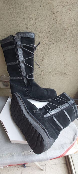 Botas Camurça Preta 37/38 (Excelentes)