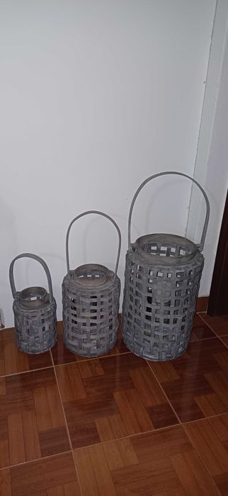 Lanternas decorativas em vime