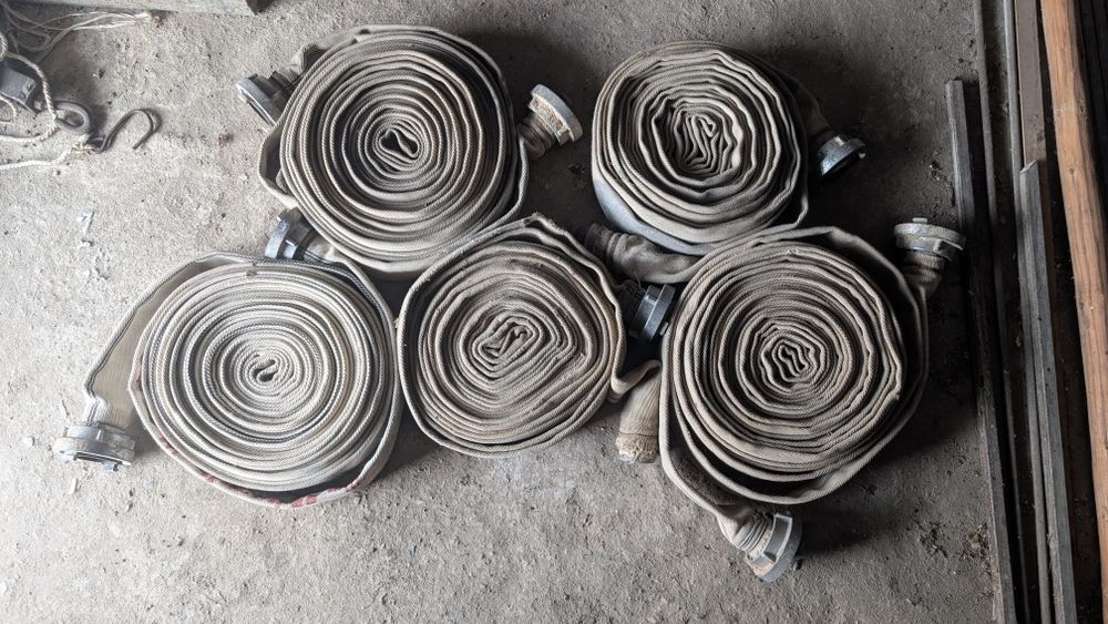 Pompa wałowa do wody / szamba + węże strażackie, silnik 1,1 kW 380 V