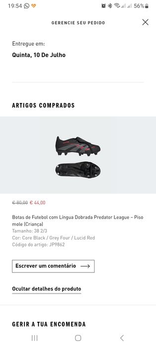 Chuteiras Adidas Predator como novas  38 2/3