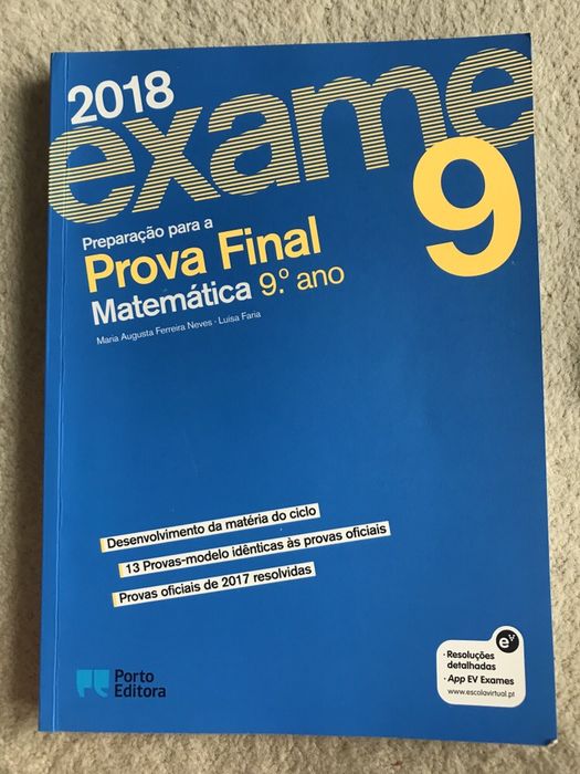 EXAME 9 (Livro novo preparação para a prova final) Matemática
