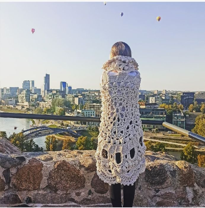 Dywan ze sznurka ciężki gruby 135cm ECRU efekt 3d Hand Made