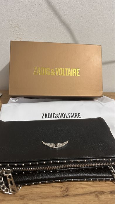 Bolsa estilo Zadig & Voltaire NOVA – Preta com Corrente – 45€
