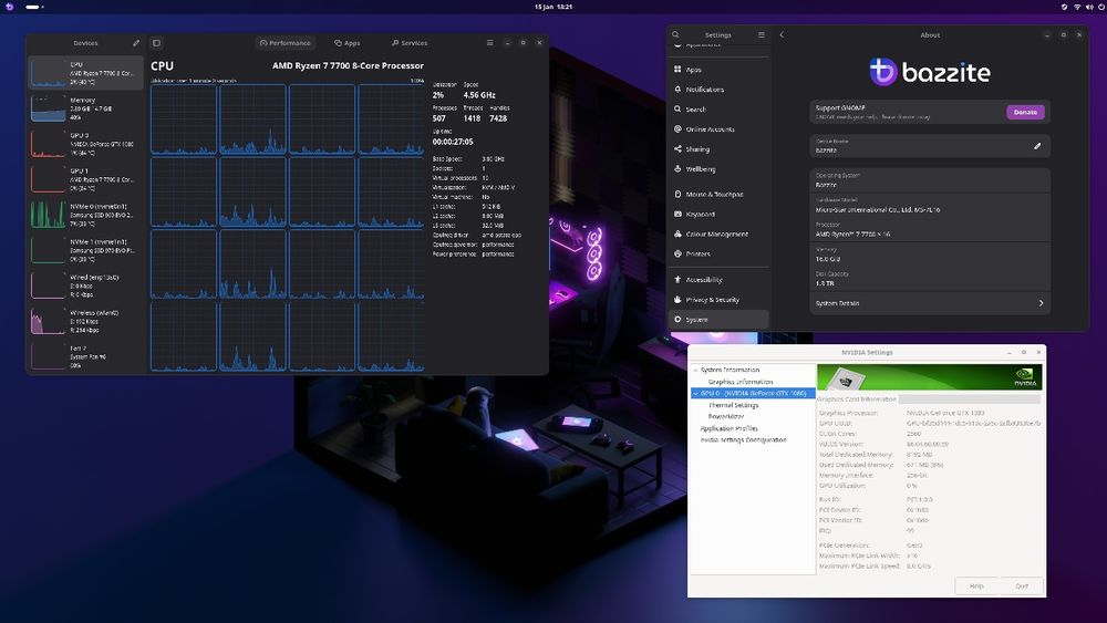 Desktop MSI Ryzen 7 | 16GB DDR5 | GTX 1080