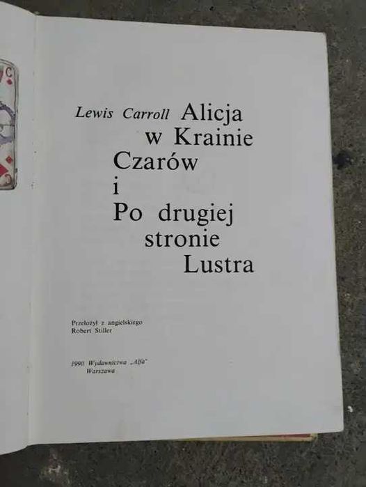 alicja w krainie czarów i lustra   stemple, używana PRL