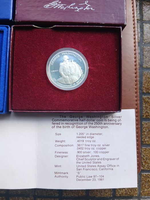 Две памятные серебряные монеты США, АНГЛИИ