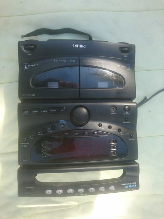Panel przedni od wierzy philips , magnetofon , mechanizm kasety , CD