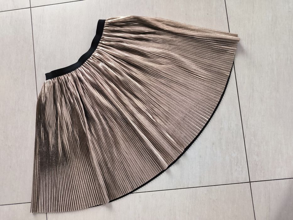 Spódniczka/spódnica plisowana złota rozm. 146/152