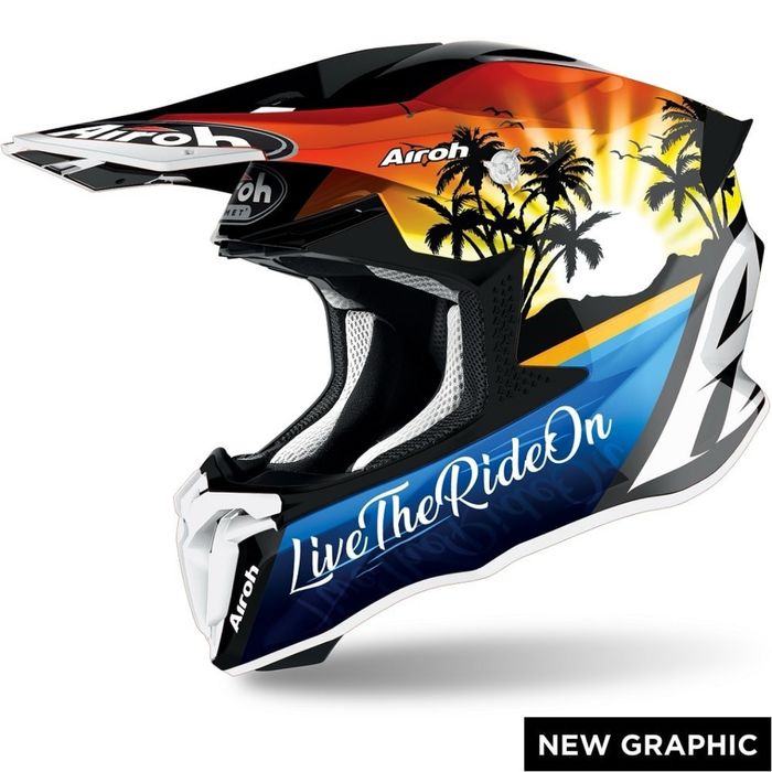 Рідкісний шолом Airoh Twist 2.0 LazyBoy з окулярами LEATT