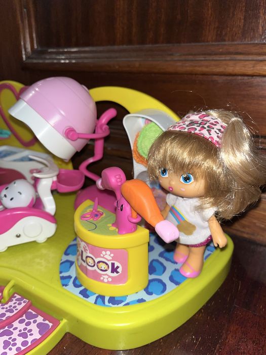 Pet groomer + bonecas + animais + acessórios