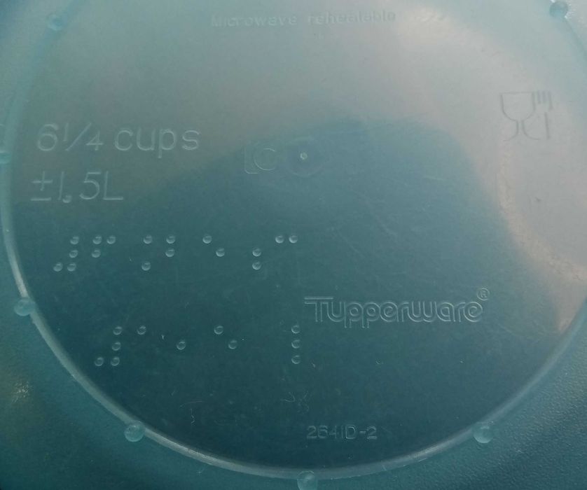 niebieska miska Tupperware 1,5 litra - do mikrofalówki