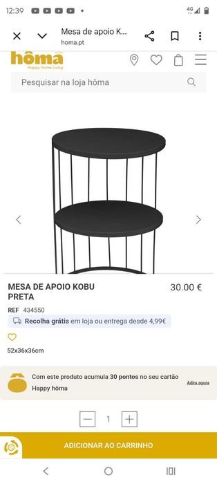 vendo mesa de apoio, como nova