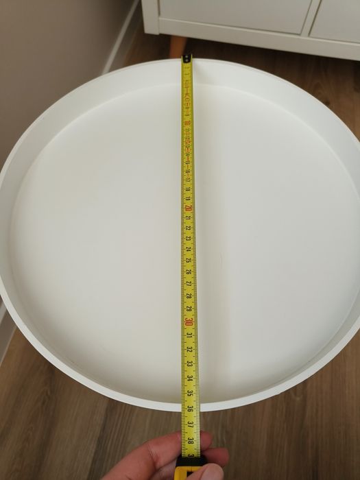 Stolik nocny biały etażerka