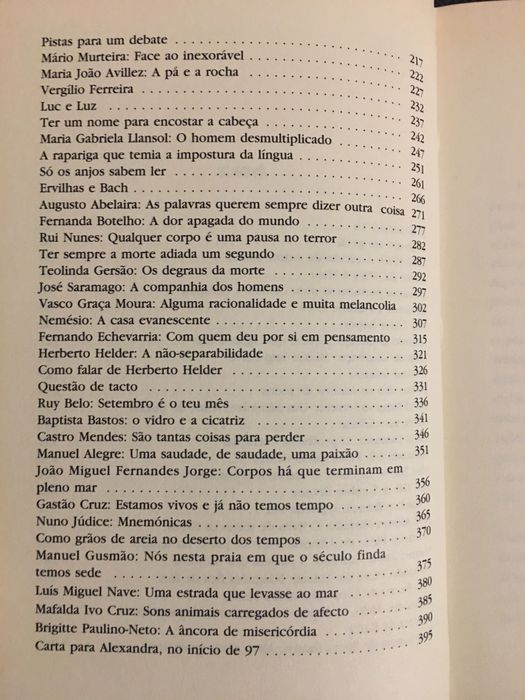 Eduardo Prado Coelho/ Saramago/Mário Cláudio/ Rentes de Carvalho