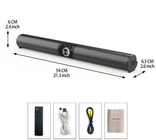 Soundbar 20W aktywny stereo, subwoofer,HIFI, bluetooth, pilot, RadioFM