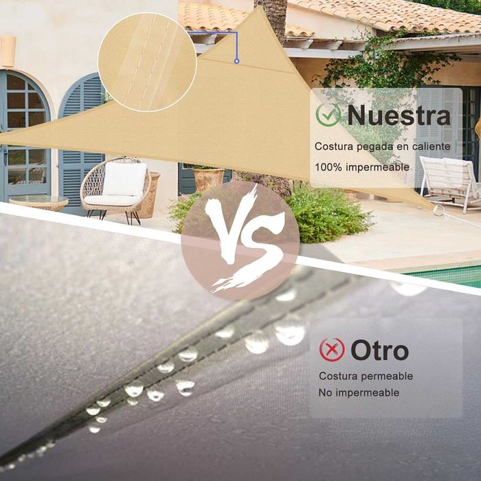 Sunny guard Toldo/Lona triângulo sombra 5x5x7m