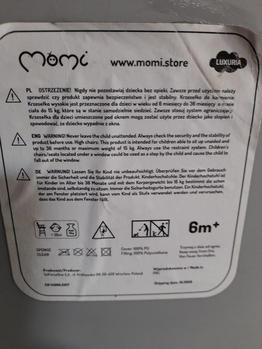 Krzesełko do karmienia dla dziecka