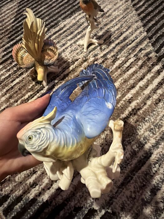 Figurki ptaków porcelana