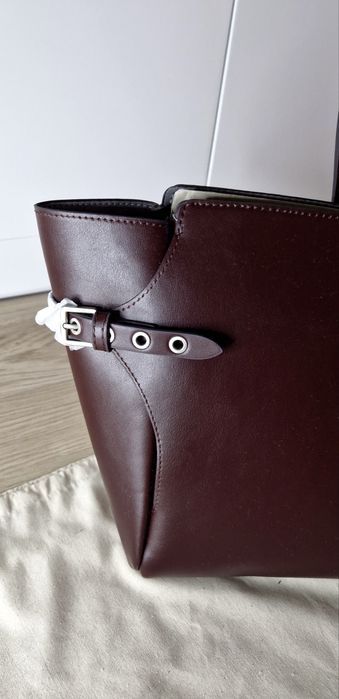 Nowa burgundowa torba shopper Zara