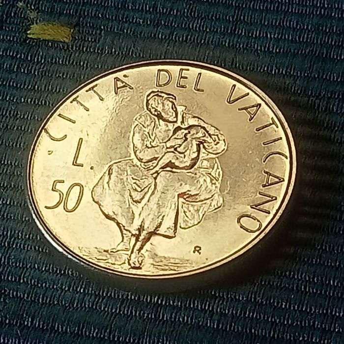 moeda de 50 liras vaticano