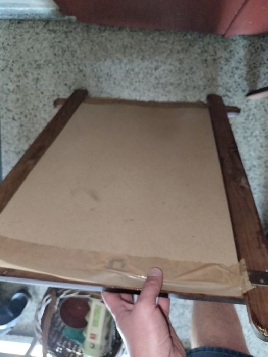 Komplet wieszak na ścianę z lustrem PRL lata 70