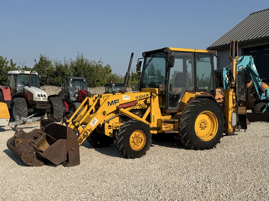 Koparko - ładowarka Massey Ferguson 50HX – 1990 r. – 4-cylindrowy silnik – dowód rejestracyjny