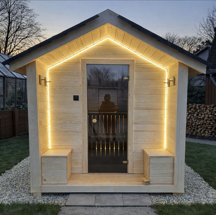 Sauna ogrodowa drewniana 6 osobowa