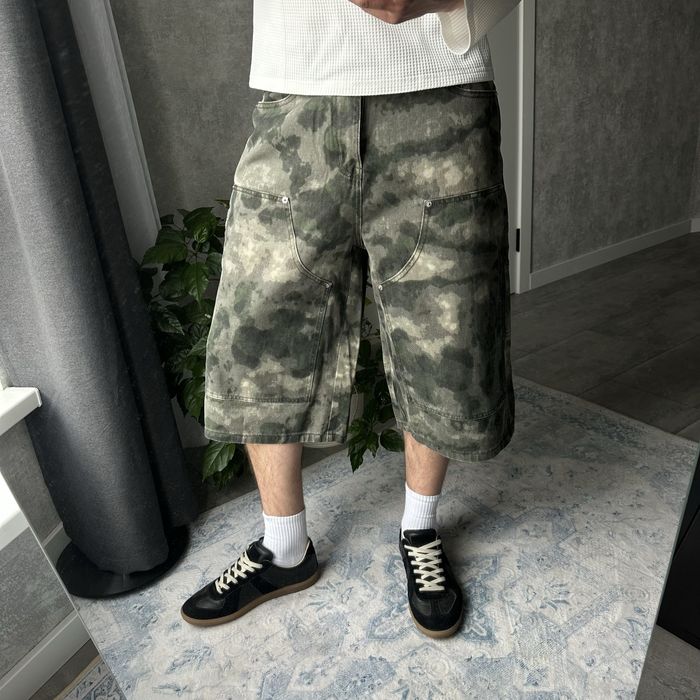 Double knee carpenter baggy camo jorts oversize широкі камо камуфляж jaded racer карпентер дабл ні шорти беггі баггі baggy sk8 y2k real tree