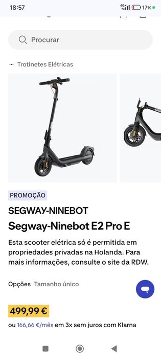 Trotinet semi nova Com Nota fiscal.