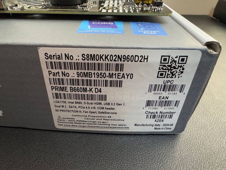 Материнська плата ASUS Prime B660M-K D4 (LGA-1700)