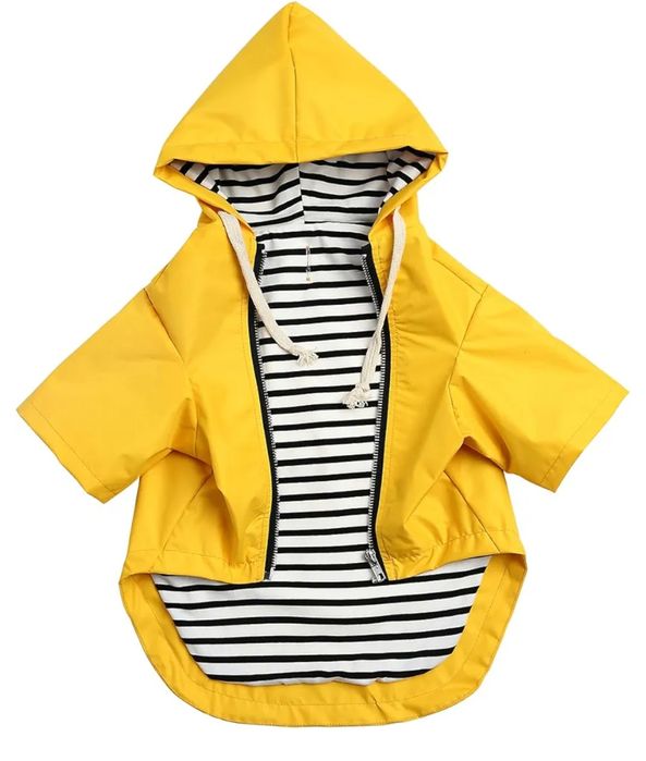 Morezi Dog Zip Up Płaszcz przeciwdeszczowy dla psa z kapturem rozmiar L