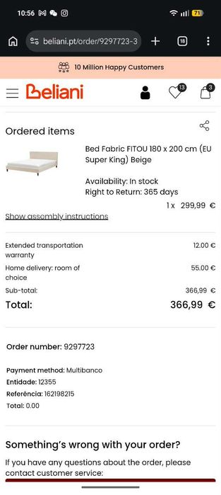 Cama de casal 180×200