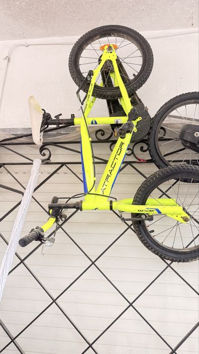 Bicicleta Infantil Decathlon Atractor Roda 16" - Verde Flúor