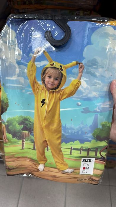 Strój Pikachu dla dziecka 128 cm – żółty kostium karnawałowy