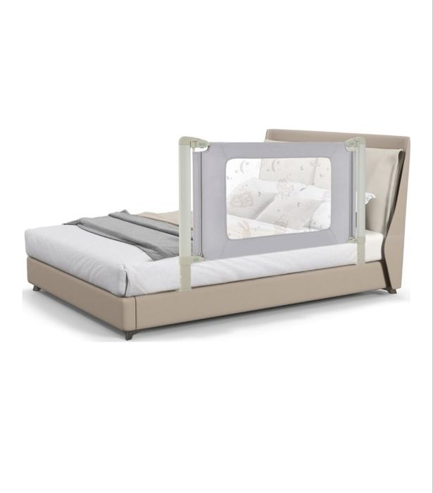 Costway Regulowana barierka ochronna do łóżka 200 x 47 x 80-95 cm