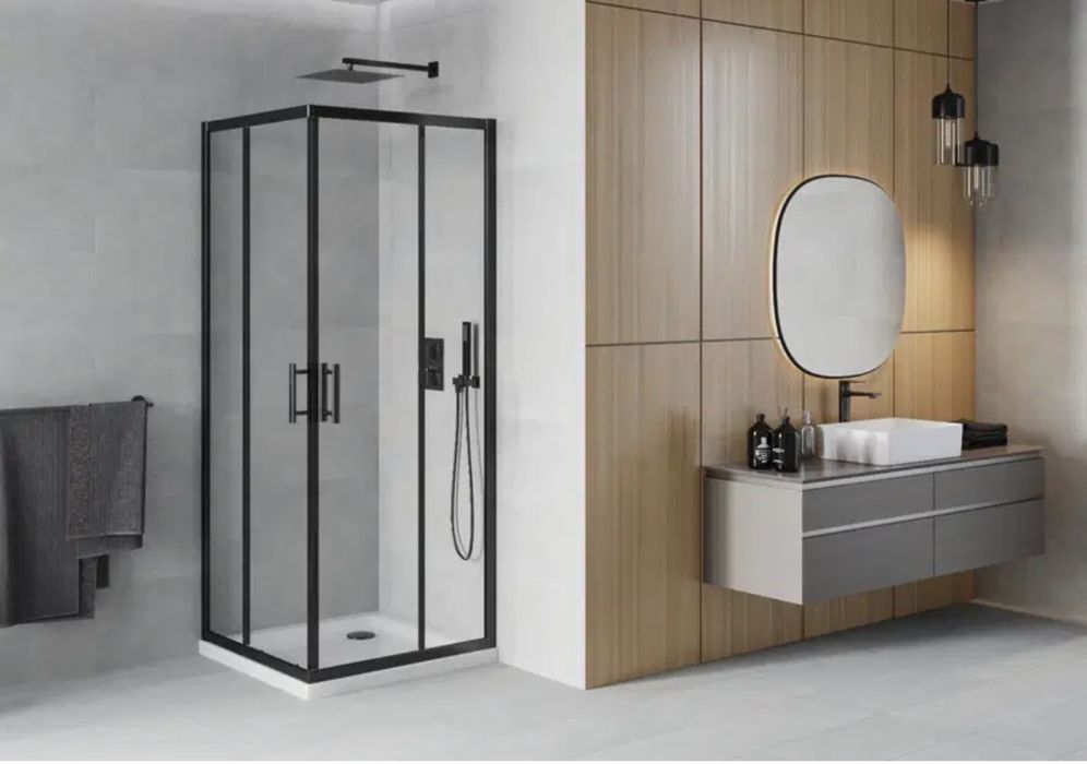 Mexen Rio kabina prysznicowa kwadratowa 80 x 80 cm  + brodzik