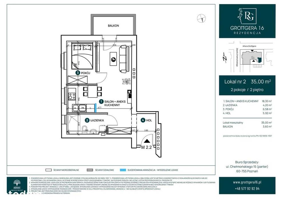 | Передпродаж | 2-кімнатна квартира в Познані M2/I​I
