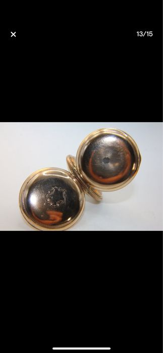 Relógio de bolso banhado a ouro “The Vigilant” Savonette Gold Double