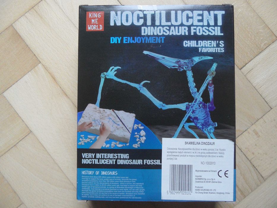 Wykopaliska 3D Dinozaur Pterodaktyl Noctilucent świeci w ciemności