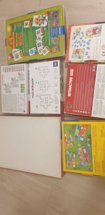 Zestaw puzzli i gier 7 szt  3-6 lat