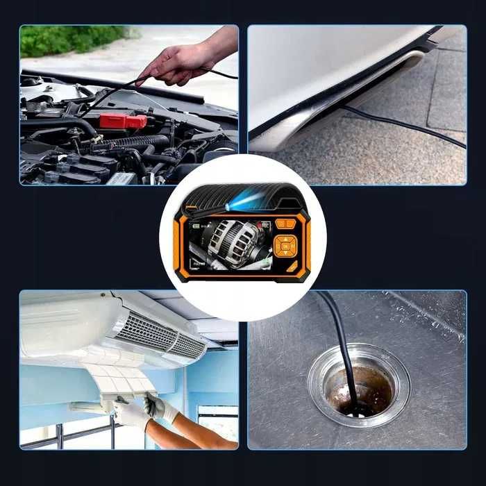 Kamera INSPEKCYJNA 4,3'' ENDOSKOP Dwie Kamery 5m 8LED Profesjonalna