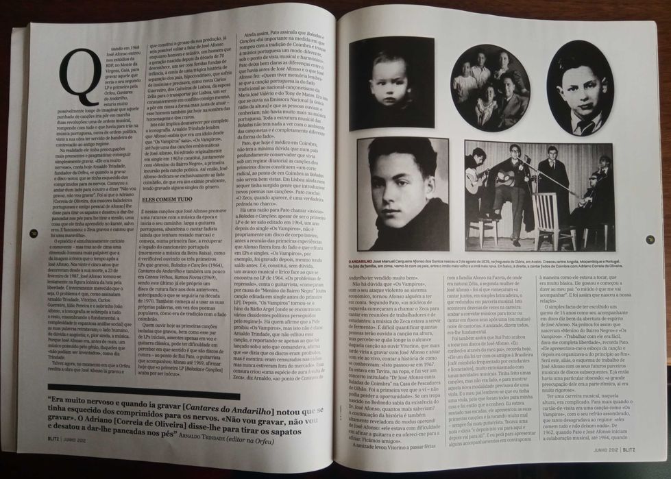 José Afonso	- - -		Blitz	- - - - -	Revista