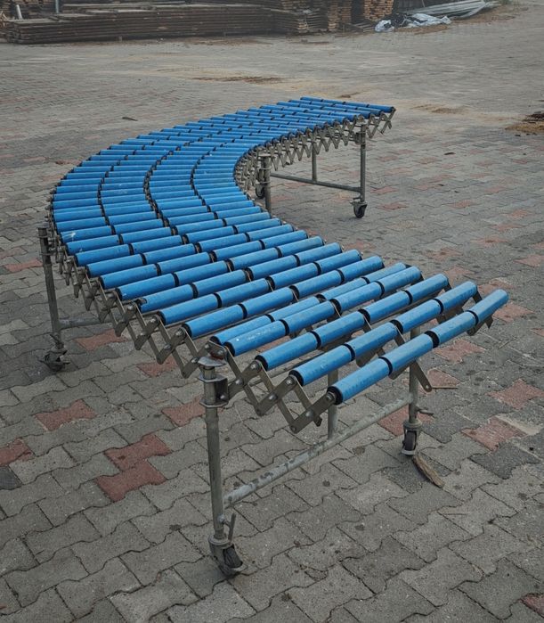 Podajnik rolkowy przenośnik teleskopowy transporter stół rolkowy