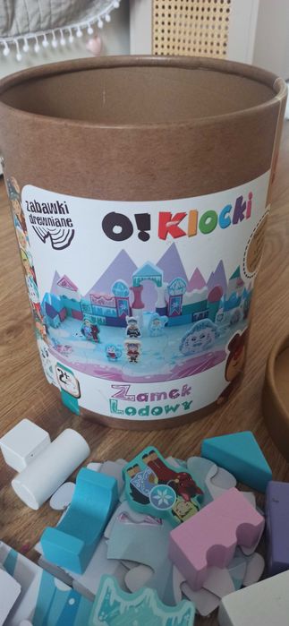 Drewniane klocki trefl zamek lodowy pastelowe