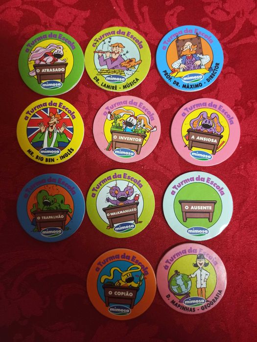 Autocolantes  Cromos A Turma da Escola Orelhudos Mimosa 1992