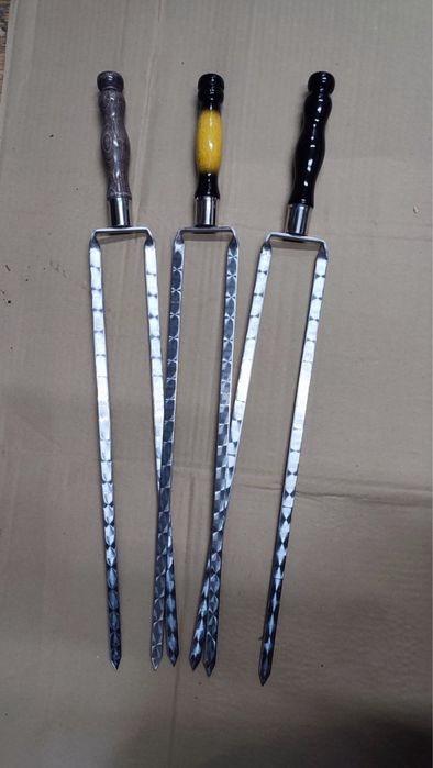 Асортимент шампурів Нерж 3мм. Ручка лакова. ЗНИЖКИ на комплекти