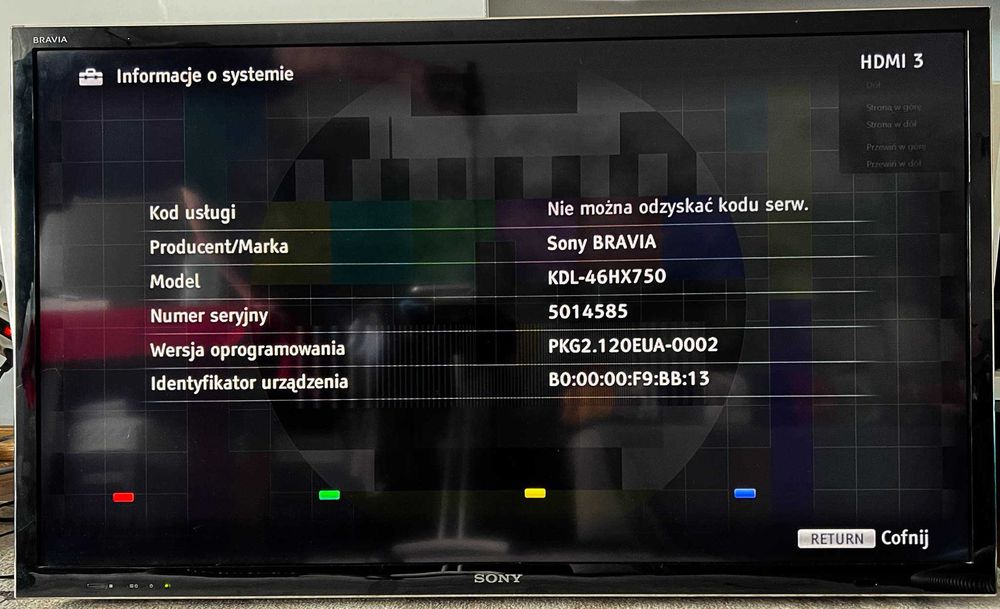 Telewizor SONY 46 cali FullHD 400Hz